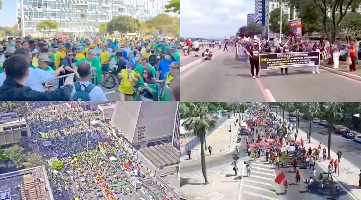 7 de setembro marcado por protestos a favor e contra governo Bolsonaro
