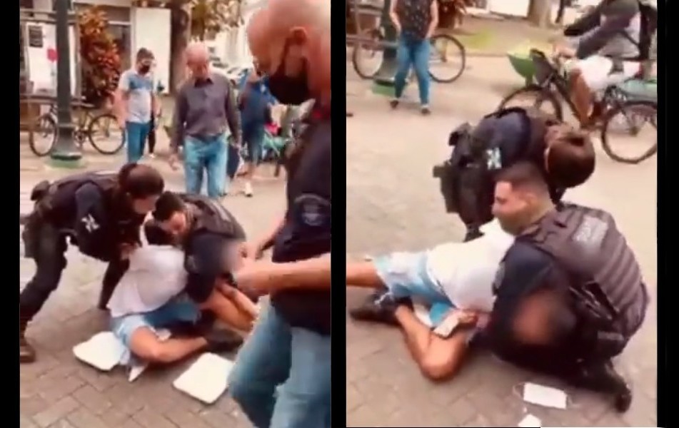 Abordagem truculenta de guarda municipal de Itajaí-SC, gera revolta nas redes sociais